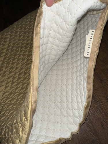 Copricuscino in ceramica fienile " trapuntato oro" 19" - Foto 4 di 6