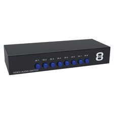 8 Ports AV Audio Video 8in Out AV  Composite Switcher Box for1493