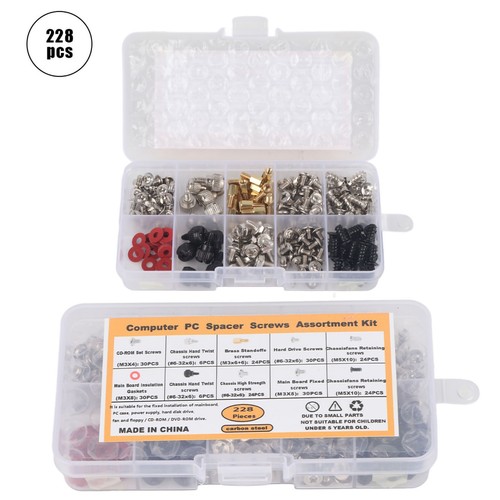 228PCS Motherboard Festplatte Schrauben Für PC Sortiment Kit Reparatur Werkzeug❀ - Bild 12 von 13