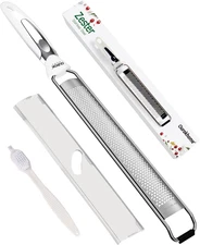 Ourokhome Kitchen Lemon Zester, Stainless Steel Hand Held Parmesan Cheese Grater