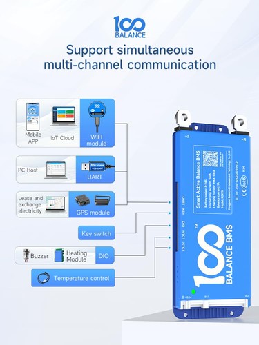 100BALANCE BMS 40A Active Balance 1A 8S-24S Build in Bluetooth Cell Balancing... - Picture 4 of 8