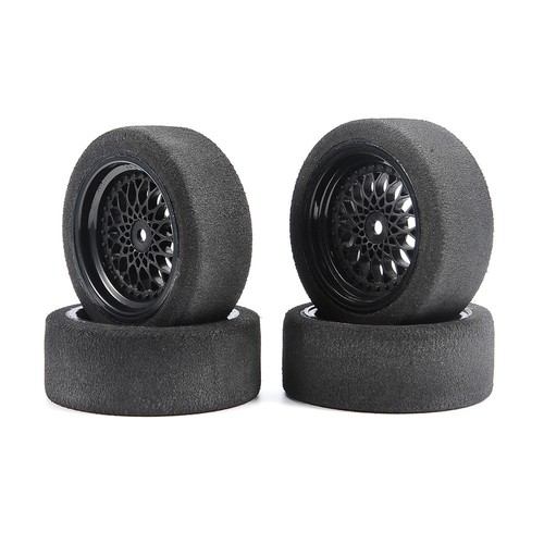 4pcs 1/10 On-road Foam Tires&Wheel Rims 12mm Hex For HSP HPI RC Racing Car - Picture 7 of 12