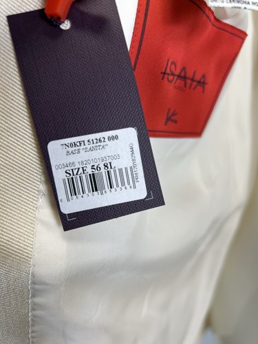 Isaia Formal Dinner Solid Ivory Tuxedo Blazer 1-Bt Sz EU 56 L / US 46 L - Picture 9 of 12