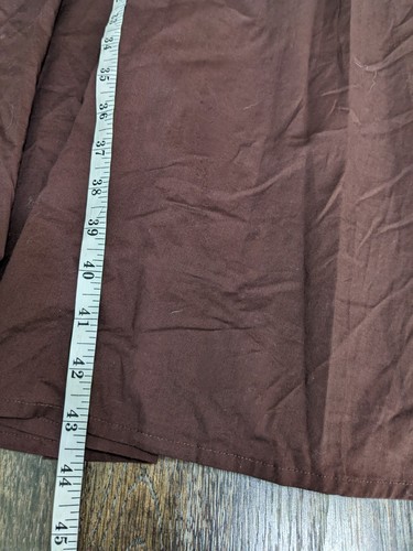 ZARA WOMAN M MIDI DRESS cotton Brown Summer Flattering Spaghetti Straps Boho 202 - Picture 7 of 8