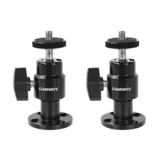 2xCAMVATE Aluminum 1/4"-20 Mini Ball Head Wall Ceiling Mount fr Monitor CCTV DVR