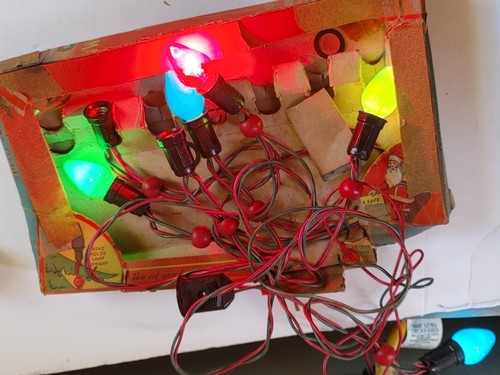 Vintage Noma Christmas Lights Colored 1930’s Beads 4 Boxes 1 String w/out bulbs - Picture 10 of 12