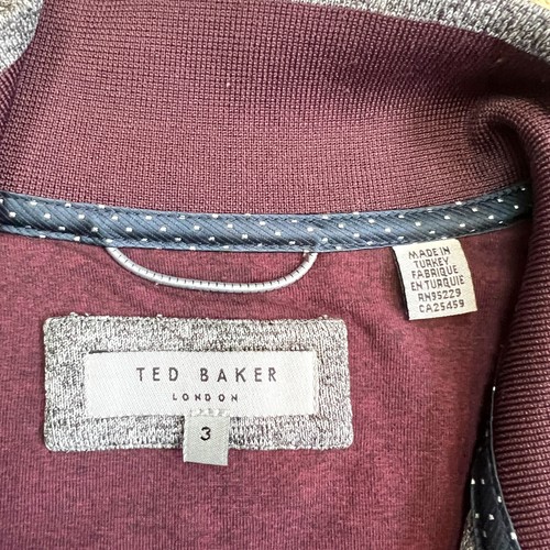 Giacca maglione uomo Ted Baker full zip grigio erica performance trapuntato taglia 3 - Foto 5 di 13