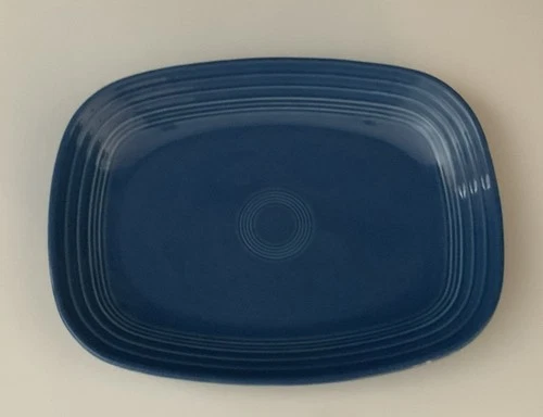 Fiesta Ware Homer Laughlin Lapis Blue  Rectangular Serving Platter 12" x 9.25"