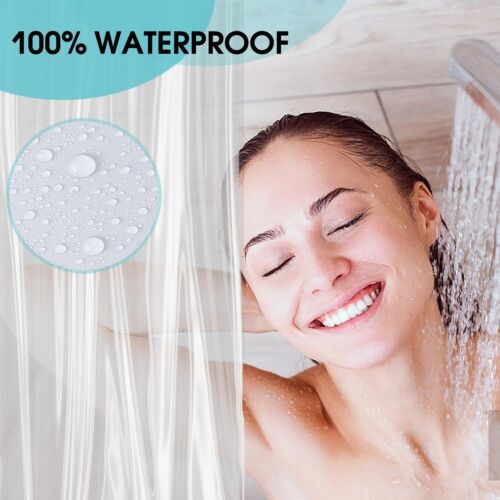 Shower Curtain Plastic Water Resistent PEVA Heavy Weight Thick Bathroom Clear... - Picture 4 of 7