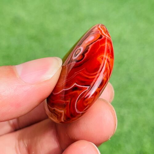 35g Natural Exquisite Totem Pattern Eye Silk Banded Lace Agate Crystal Specimen - Picture 7 of 10