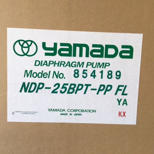 Yamada 854189 NDP-25BPT-PP-FLG 1" PP Flanged Air Powered Double Diaphragm Pump - Picture 2 of 20