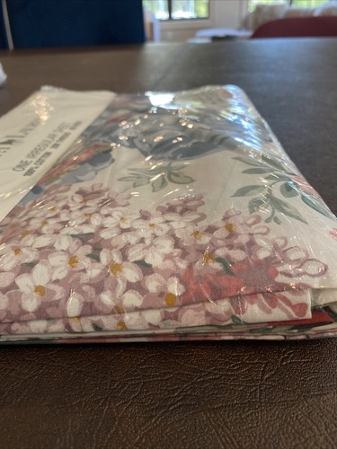 Ralph Lauren ALLISON Multi Rose Floral Sheet IRREGULAR Twin Size 66” X 96” 200TC - Picture 4 of 7