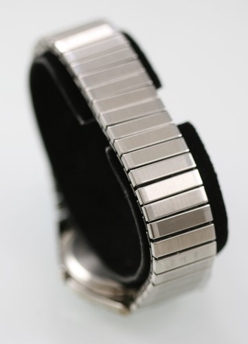 Sharp Men Watch Silver Stainless St Stretch  Battery Water Res Date White Quartz - Picture 2 of 6