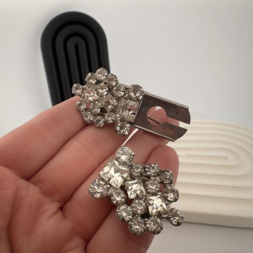 TRIFARI ~ Clipmate Duetto Abito Clip Compagni Strass ~ Spilla Alfred Philippe - Foto 2 di 19