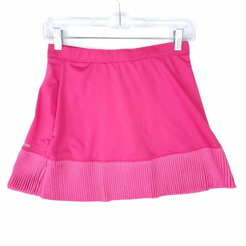 REEBOK Girls Small Hot Pink Play Dri Ruffles Skort Shorts Skirt - Picture 2 of 3