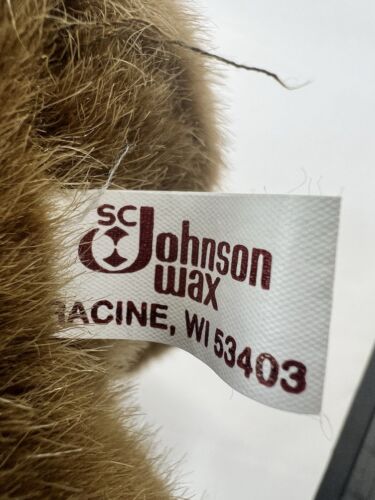 SC Johnson Wax Brown Bear Plush Soft Toy Stuffed 12" Animal Advertising - Picture 9 of 10