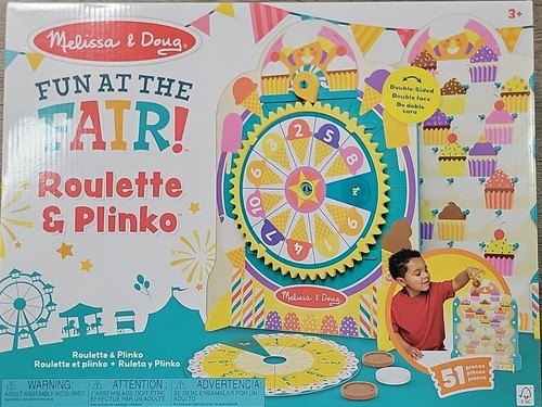 Melissa & Doug Fun at the Fair! Roulette & Plinko Game  3+ NEW - Picture 1 of 5