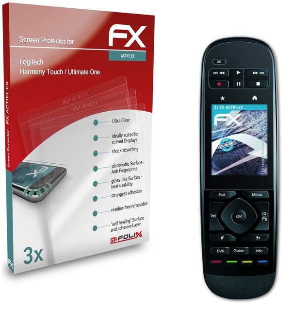 atFoliX 3x protective film for Logitech Harmony Touch / Ultimate One clear & flexible- atFoliX 3x protective film for Logitech Harmony Touch / Ultimate One clear & flexible-
