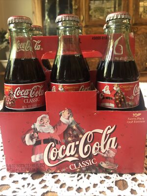 1998 Coca-Cola Coke Classic Christmas edition Bottles set of