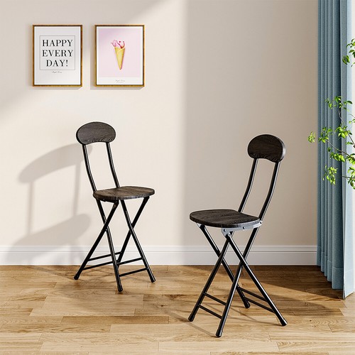 2/4X BREAKFAST BAR FOLDING STOOL CHAIR SEAT FOLDABLE LIGHT WEIGHT CAMPING GARDEN - Picture 24 of 26