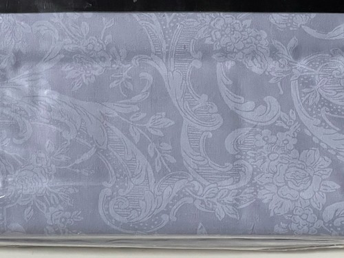NEW RARE RALPH LAUREN Vintage QUEEN FLAT SHEET Avery FLORAL Slate BLUE Damask - Picture 3 of 8