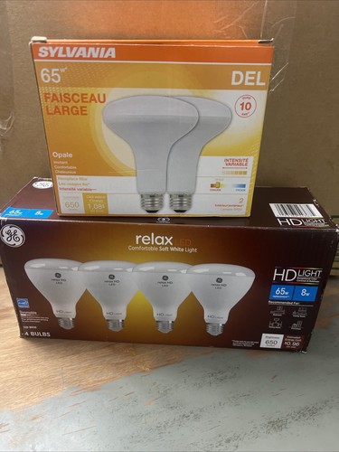 GE 93129973 LED Relax Soft White Light Bulbs, BR30 Medium Base, 8 Watt, 4-Pk. + - Picture 5 of 5