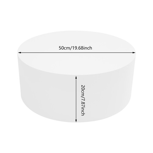 White 19.7x7.9 inch Round Pedestal Display Knockdown Base Retail Fixture - Picture 2 of 18