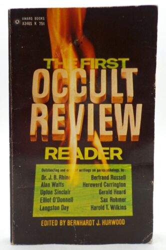 THE FIRST OCCULT REVIEW READER Berhardt J Hurwood Award Books 1968 1st