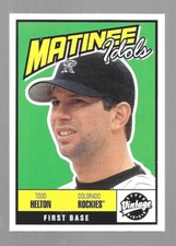 Q 2001 Upper Deck Vintage Matinee Idol Baseball Todd Helton #M6 NRMT