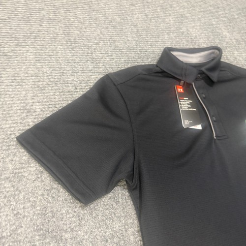 Colorado State Rams Polo Shirt Mens Small Black Under Armour CSU Heatgear NEW - Picture 8 of 12