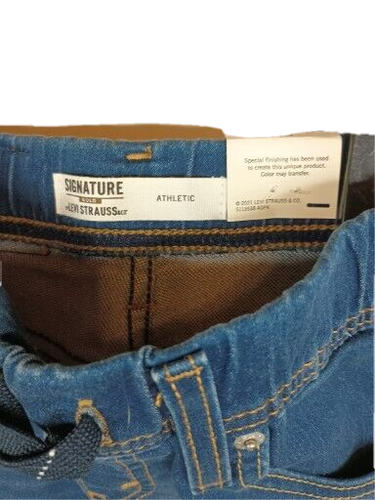 Girl's Blue Levi Strauss Signature Jeans Size 6 New Elastic Waist 5 Pockets - Picture 3 of 8