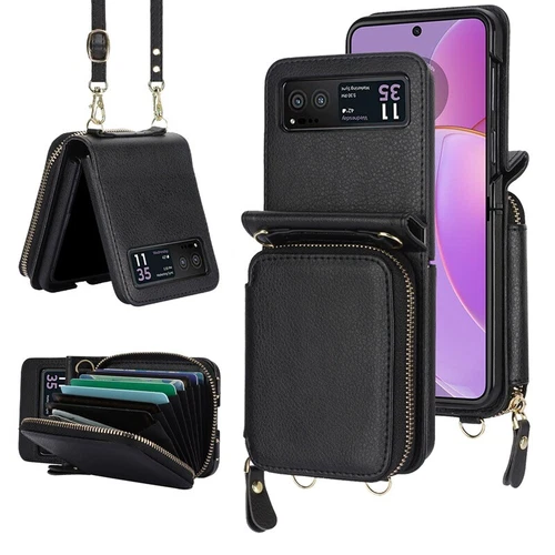 For Motorola Razr 2023 leather wallet style protective case- - Bild 3 von 15