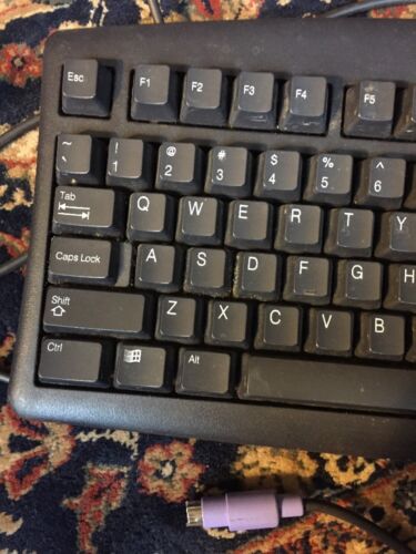Genuine DELL Black PS2 PS/2 Computer Desktop Keyboard - Picture 2 of 6