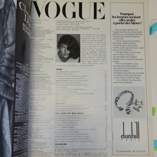 Vogue French Edition Magazine Goldsmith Radkai Hemingway Weingarten Newton 1975 - Picture 2 of 12