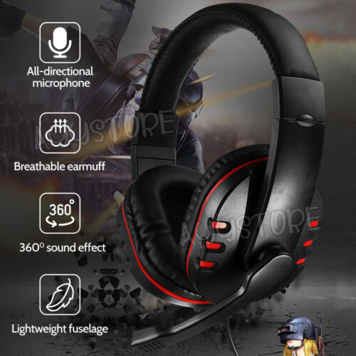 Gaming Headset Headphone w/ Microphone Volume Control for Sony PS4 PlayStation 4 - Picture 3 of 9
