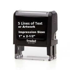 Trodat 4914 - 5 Lines of Text or Artwork - Custom Rubber Self-Inking Stamp -