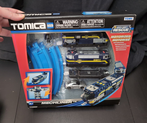 TOMICA TOMY MECHLINER HYPER RESCUE SWAT POLICE RESCUE TRAIN SET MOTORIZED NEW - Picture 2 of 9