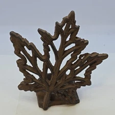 Rustic Metal Leaf Votive/Tea Light Candle Holder- 2.5" Base 2" D. Holder 5" Tall