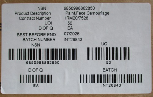 Army Combat Military Face Paint Camo Cream Camouflage Mirror Kit Set, Surplus UK - Picture 5 of 7