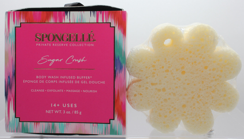 Tampón infundido de lavado corporal Spongelle Private Reserve: Sugar Crush, jengibre blanco - Imagen 8 de 9