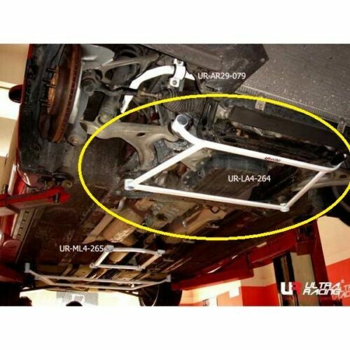 Para MAZDA RX8 RX-8 Ultra Racing 4 puntos Solid Front Lower Bar Member Brace - Imagen 1 de 6