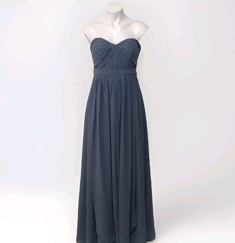 Jenny Yoo Collection Size 10 Aidan Chiffon Convertible Strap Formal Long Gown  - Picture 3 of 12