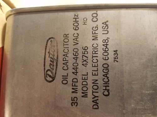 New Dayton Capacitor 8mfd 440-460 VAC #4X756 - Picture 2 of 3