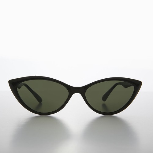 Nero a Punta Occhio di Gatto Occhiali da Sole 1950s Stile Retro Con Lente  Verde | eBay