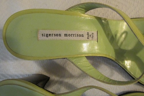 Sandali verdi made in Italy Sigerson Morrison taglia 8,5 M, - Foto 5 di 12