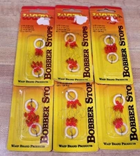 Vintage Wazp #P-RBS-L Brand Bobber Stops (6 Packages) NOS