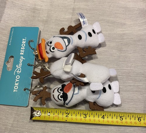 Tokyo Disney Parks Frozen Olaf Plüschpuppe Schlüsselanhänger Posten Abzeichen Disneyland Japan - Bild 8 von 8