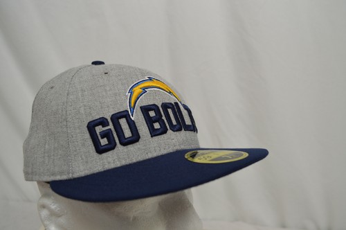 New Era NFL LA Chargers "GO BOLTS" Fitted Hat Cap 59FIFTY Sz 7 1/4 NFL Football - Picture 6 of 7