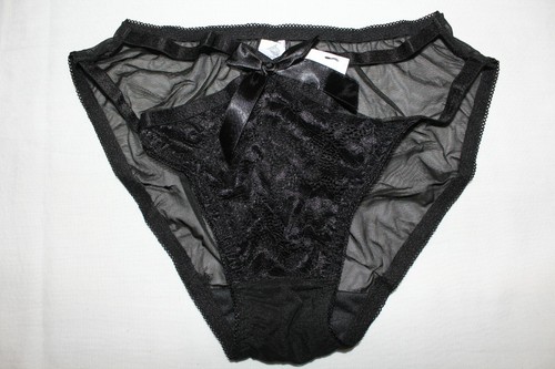Sujetador y pantillas push-up de encaje satinado negro talla 30B EE. UU. - Imagen 2 de 6