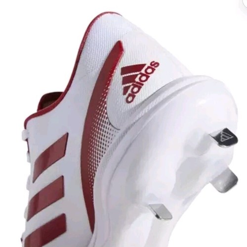 Botines de softbol de metal Adidas PureHustle 2.0 Elite para mujer H00986 rojo blanco talla 8,5 - Imagen 7 de 8